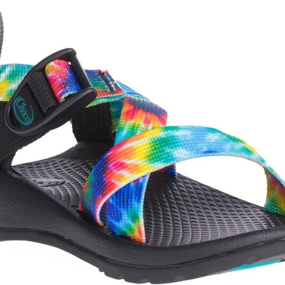 Unisex Child Sandal Tie Dye Size 6 Big Kid Rubber Sole Polyester Buckle - Picture 2 of 9